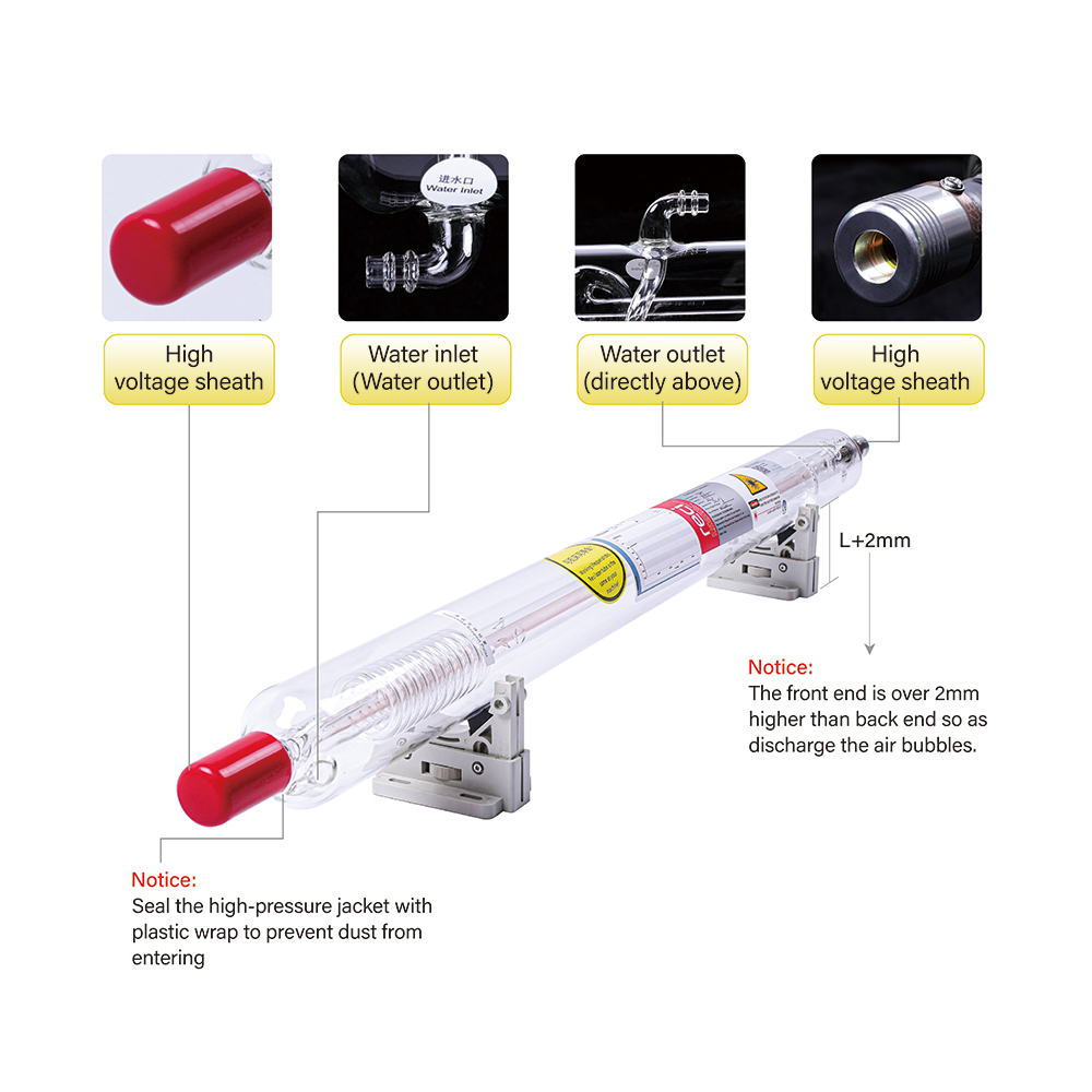 PRESIONQI RECI W & T Series CO2 Laser Tube - Bulk Cloned